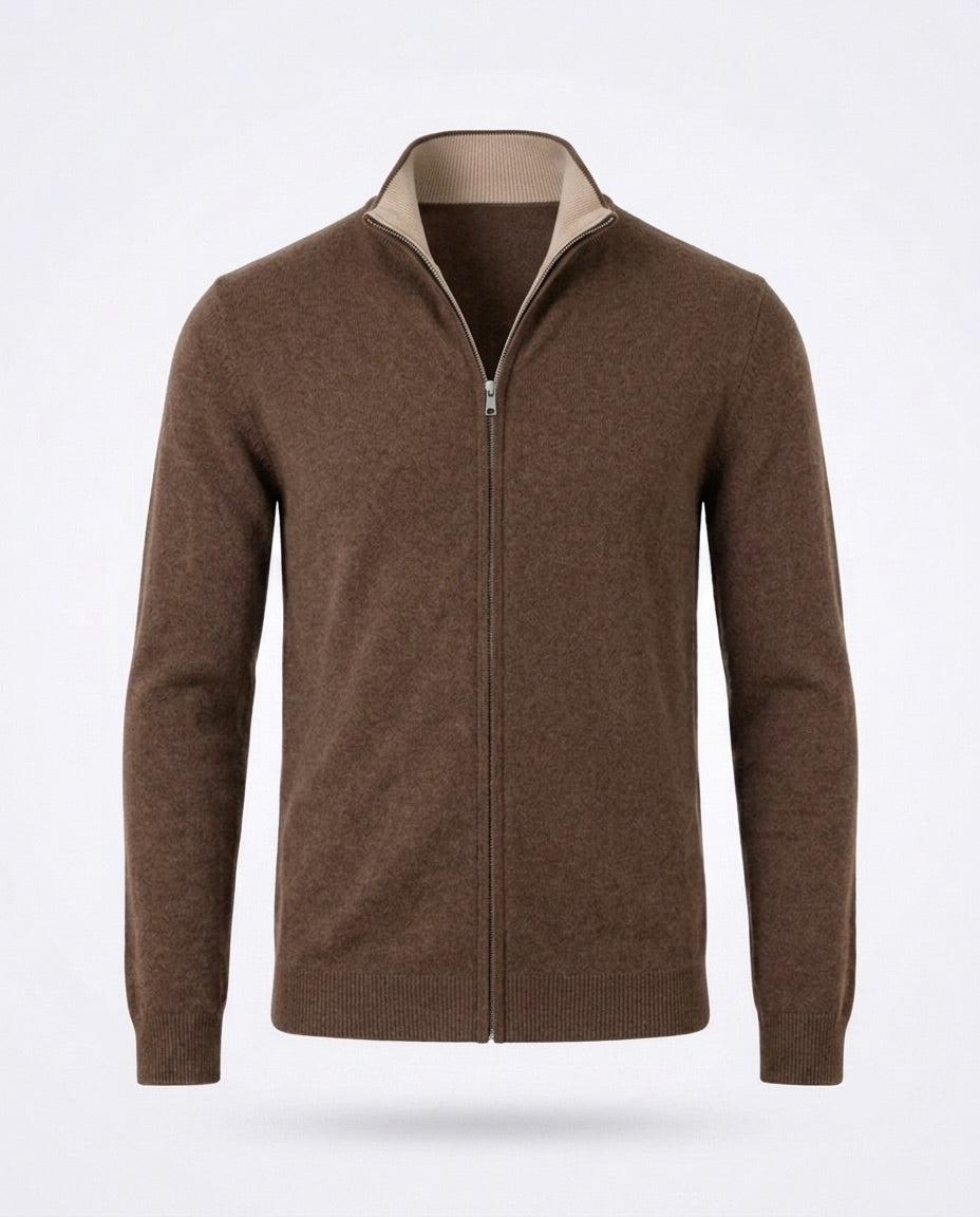 VENIX Full Zip Up Vest Brown
