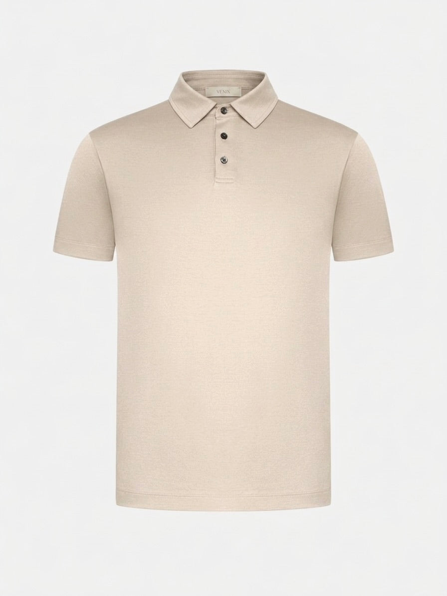 VENIX Luxe Polo T-Shirt Beige