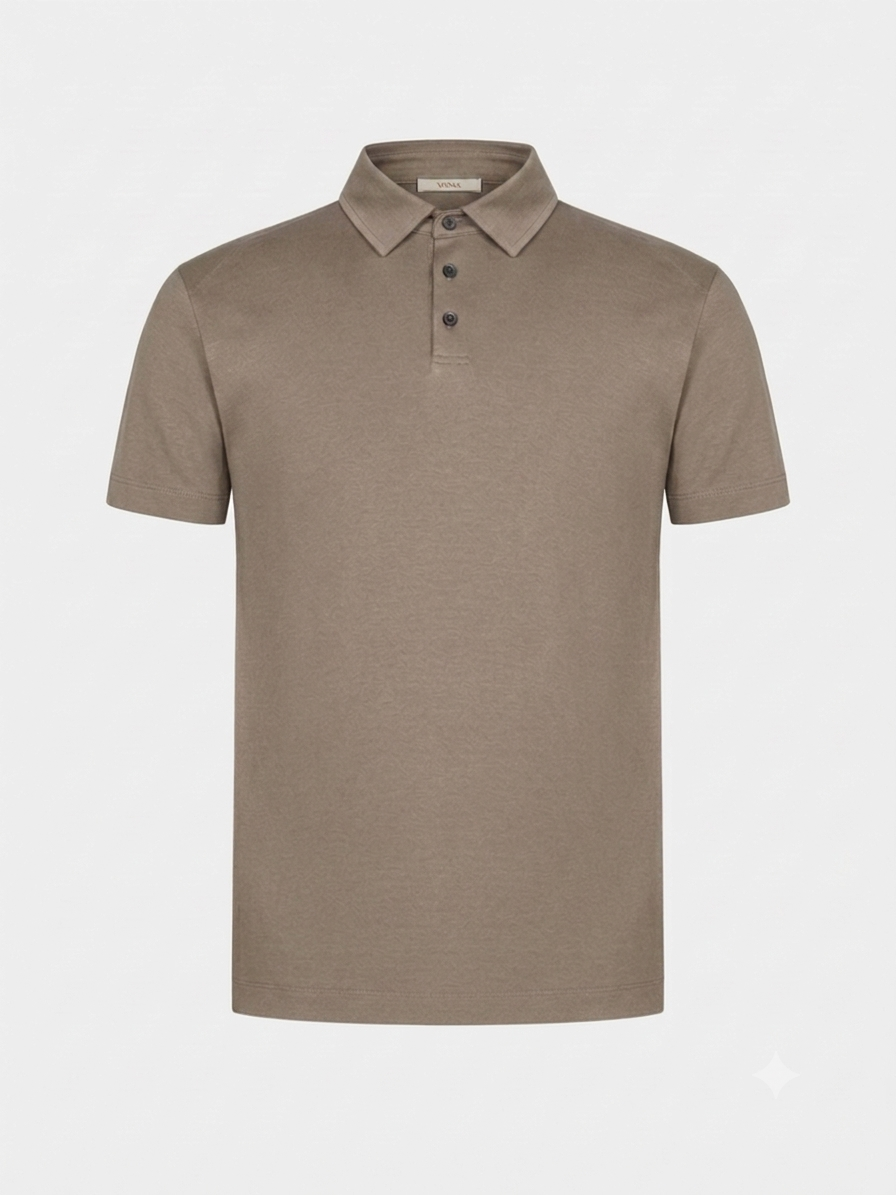 VENIX Luxe Polo T-Shirt Taupe