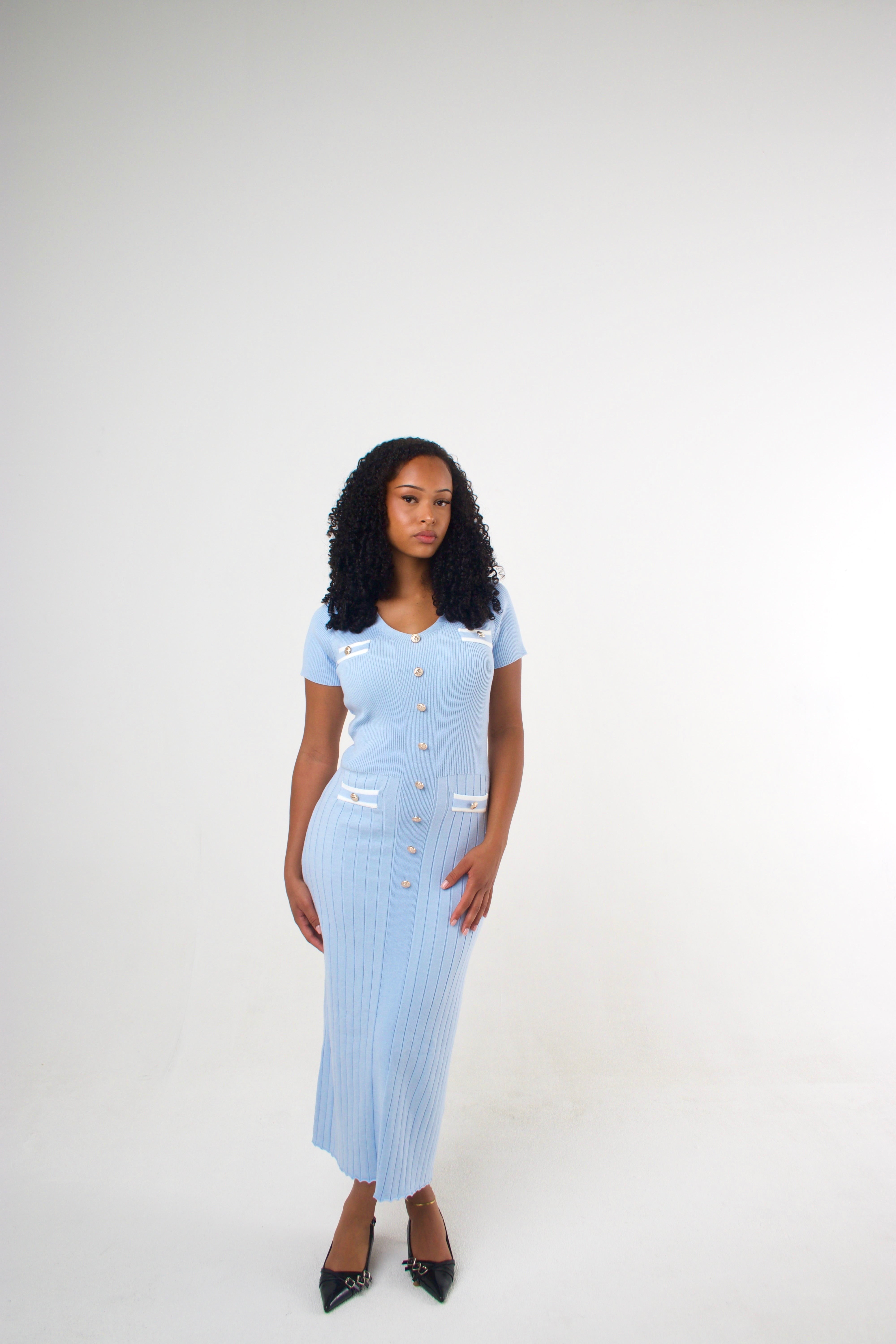 Lucia Dress Soft Blue