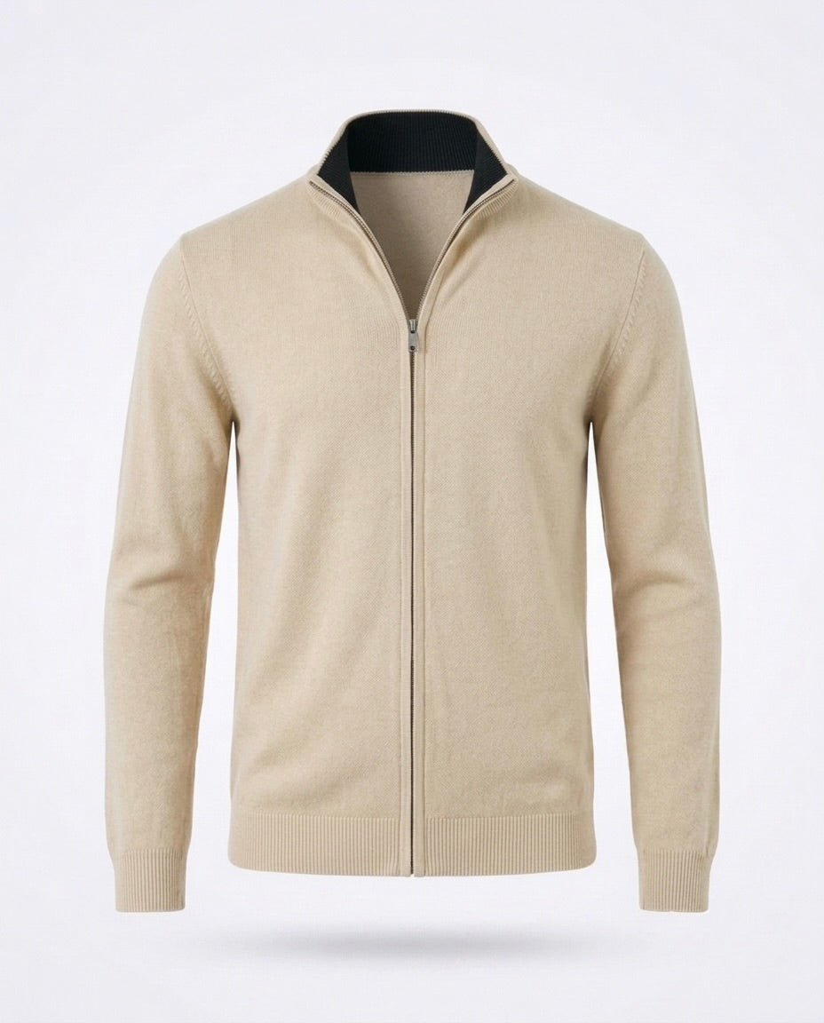 VENIX Full Zip Up Vest Beige