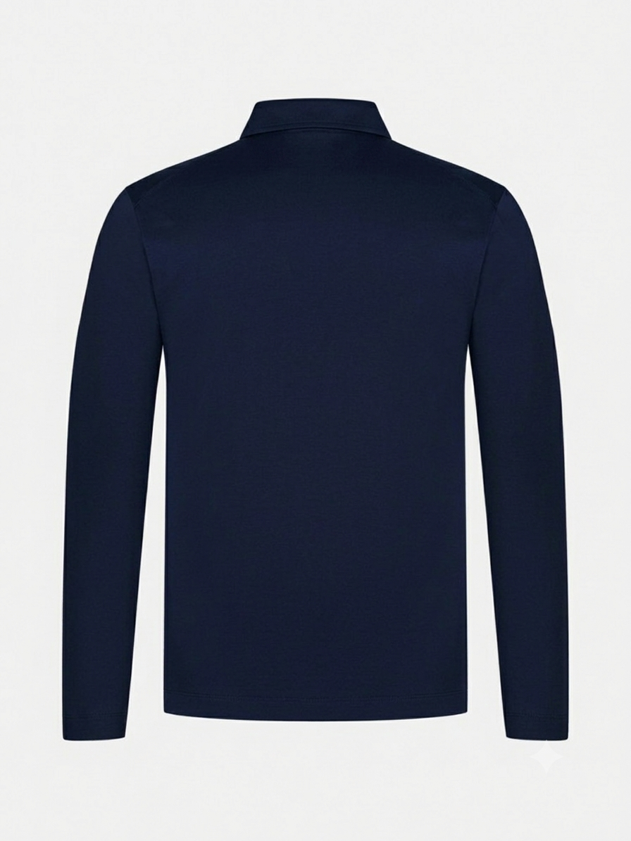 VENIX Luxe Longsleeve Polo Navy Blue