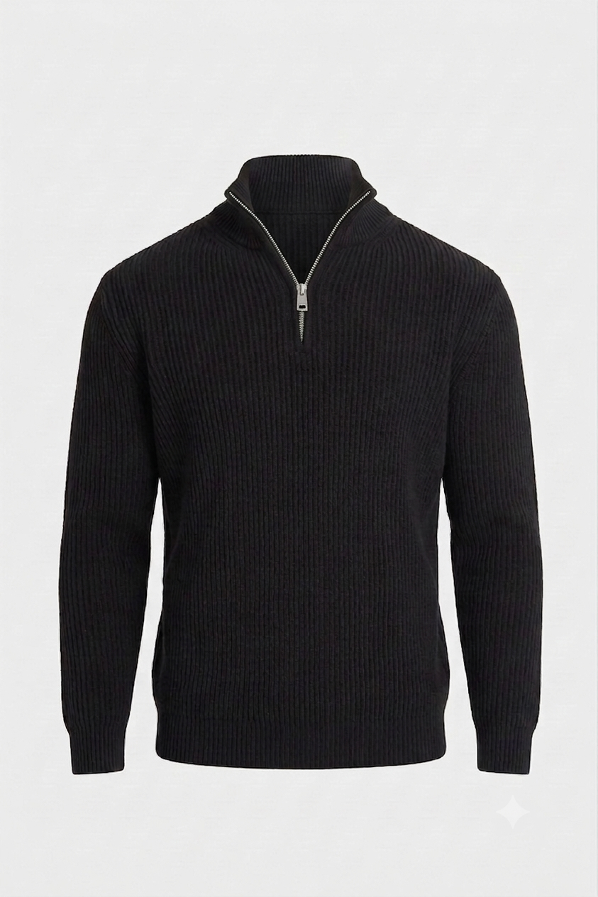 VENIX Quarter Zip Up Vest Black
