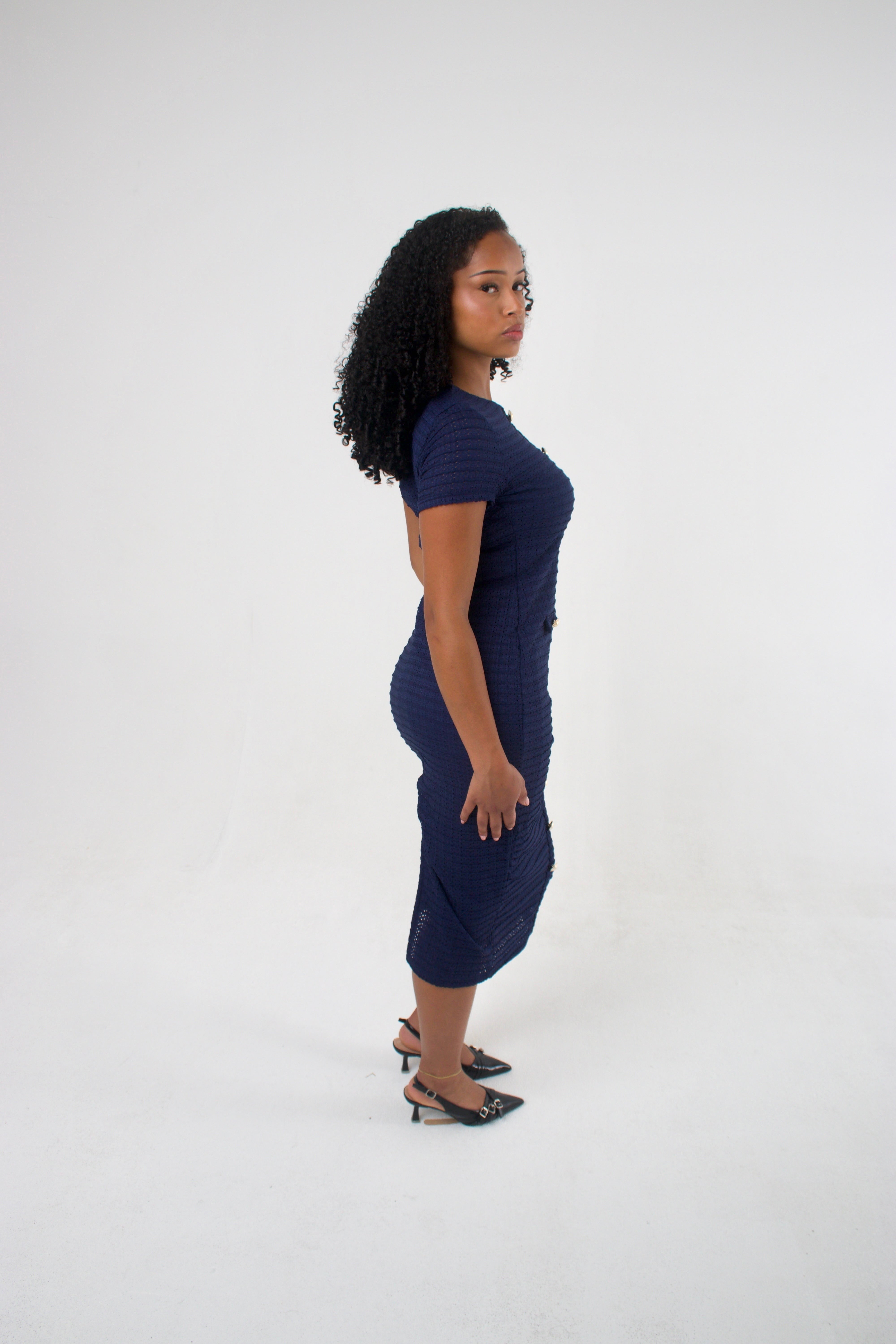Amara Dress Dark Blue