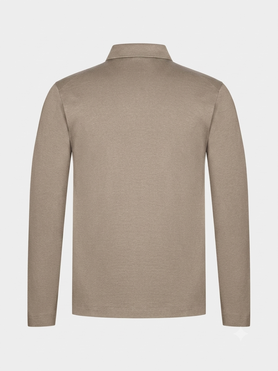 VENIX Luxe Longsleeve Polo Taupe