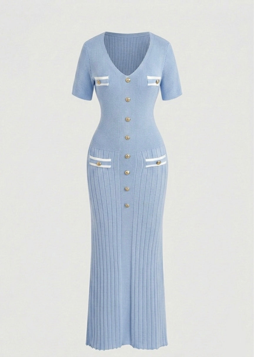 Lucia Dress Soft Blue